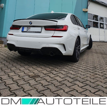 Sport-Performance Seitenschwelleransätze Ansatz Schwarz Matt passt für BMW 3er G20 G21 M-Paket ab 2019 + ABE