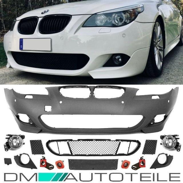 LCI Stoßstange vorne ABS PDC+NSW+Zubehör passt für BMW E60 E61 auch M-Paket *ABE