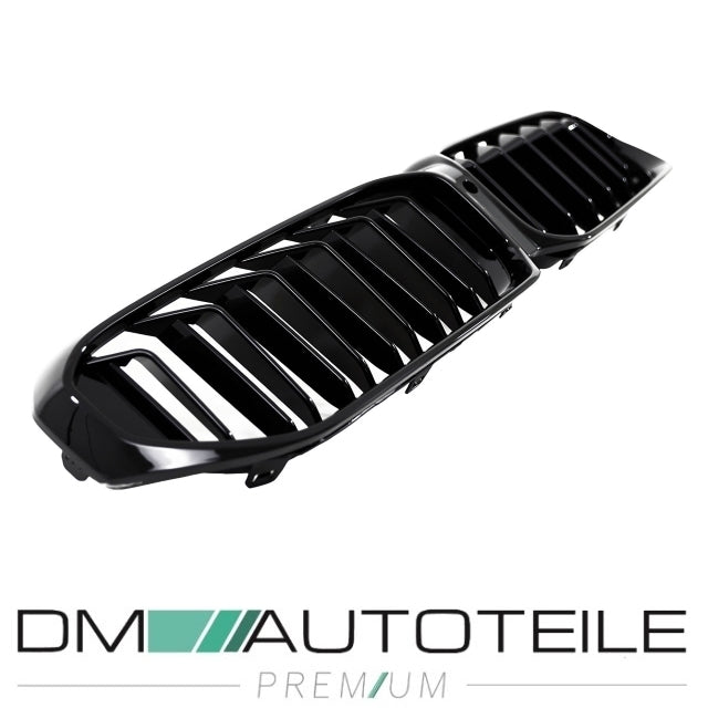 Sport Doppelsteg Kühlergrill schwarz passt für BMW 5er G30 G31 LCI Facelift mit Frontkamera