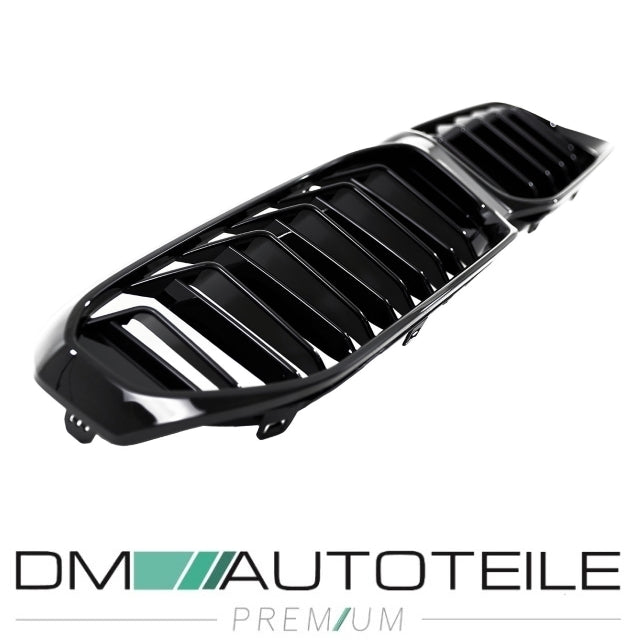 Sport Doppelsteg Kühlergrill schwarz passt für BMW 5er G30 G31 LCI Facelift ohne Frontkamera