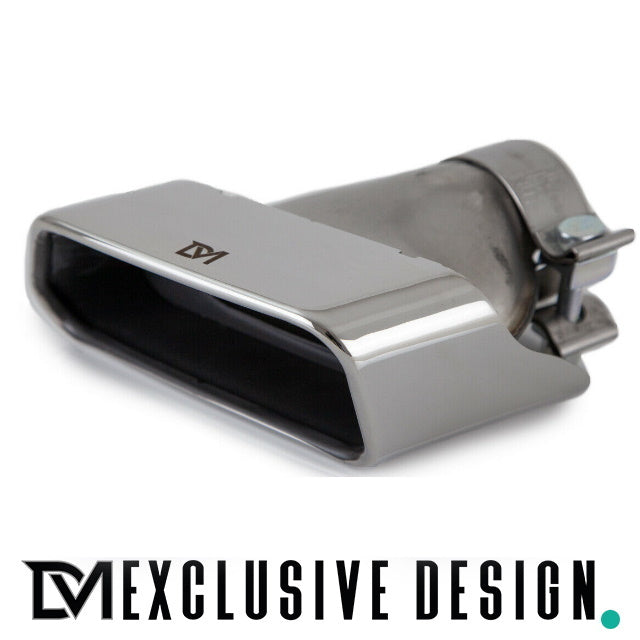 DM Exklusive Line Edelstahl Auspuffanlage SET Germany* eckig Chrom+ Zubehör passend für BMW 5er F10 F11 für 520d-530d Dies...
