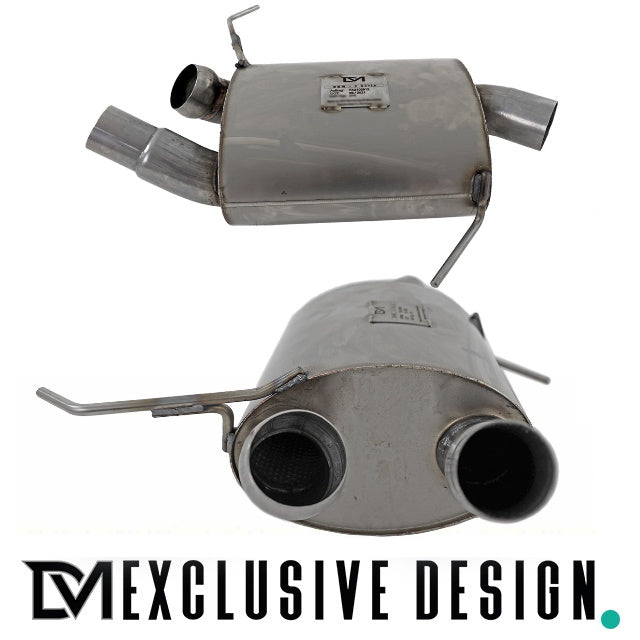 DM Exklusive Line Edelstahl Auspuffanlage SET Germany* eckig Schwarz+Performance Diffusor +Zubehör passend für BMW 5er F10...