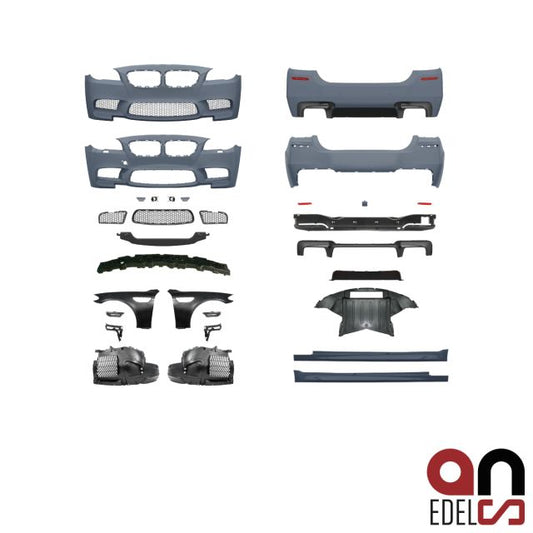 Evo-Sport Bodykit Vorne Schweller Hinten +Verbreiterung Kotflügel passt für BMW 5er F10 nicht Original M5 10-17