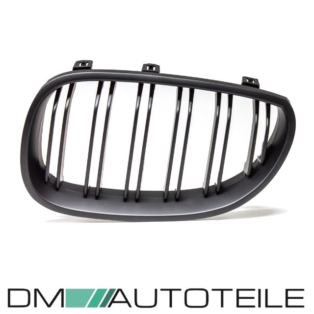 SET Doppelsteg Kühlergrill Schwarz MATT Grill passend für BMW 5er E60 E61 + LCI