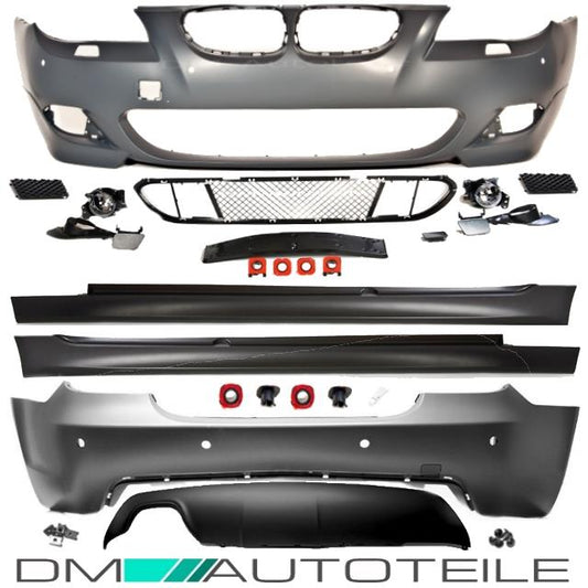 Umbau Stoßstange vorne + hinten +Seite passt für BMW 5er E60 LCI Serie & M-Paket FACELIFT+ABE