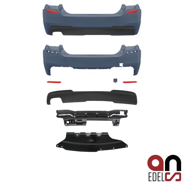 Sport Umbau 2-Rohr Heck Stoßstange hinten mit/ohne PDC passt für BMW 5er F10 Serie auch M-Paket 10-17+ABE*