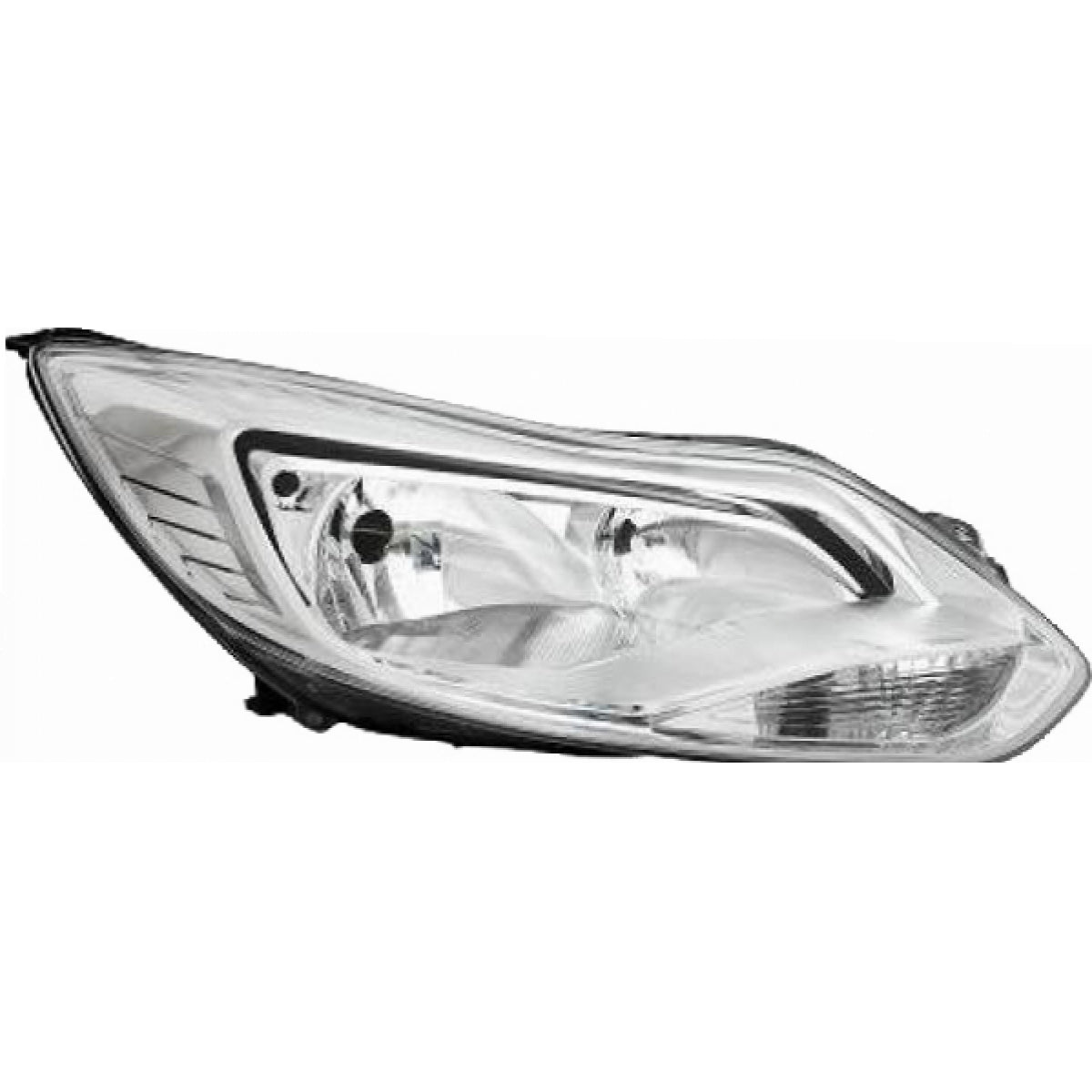 Depo / TYC Scheinwerfer Hauptscheinwerfer Frontscheinwerfer rechts chrom H7/H1 Motor für Ford Focus III Baujahr 2011-2014