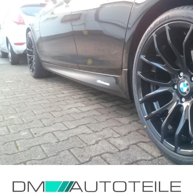 Sport Seitenschweller + Folie Schwarz Vinyl passt für BMW F10 F11 M-Paket +ABE*