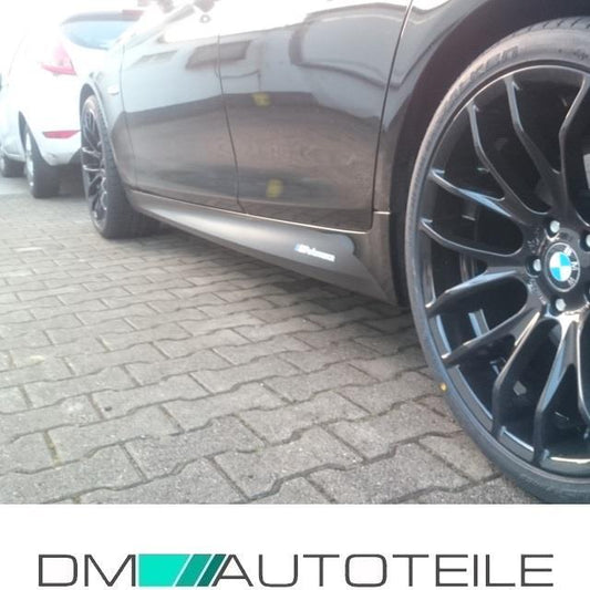 Sport Seitenschweller + Folie Schwarz Vinyl passt für BMW F10 F11 M-Paket +ABE*