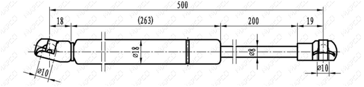 MAPCO Gasfeder, Motorhaube 91815