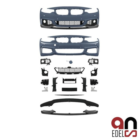 AN Sport- PERFORMANCE Stoßstange + Spoiler passt für BMW 4er F32 F33 F36 mit M-Paket