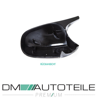 Set Sport Spiegelkappen schwarz glanz passt auf BMW 3er E90 E91 E92 E93 nur LCI Facelift Modelle