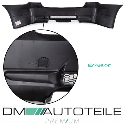 Limousine Stoßstange hinten Evo GT Sport passt für BMW E90 3er Bj 05-11 mit Parkhilfe
