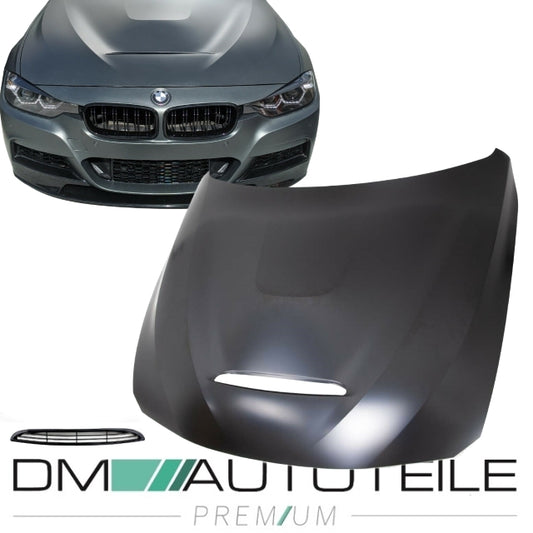 Set Sport Motorhaube + Lufteinlass schwarz passt für BMW 3er F30 F31 4er F32 F33 F36 nicht M3 GTS