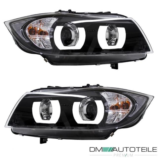 SATZ Xenon Scheinwerfer Schwarz D1S+TAGFAHRLICHT U-LED für BMW 3er E90 E91 05-08