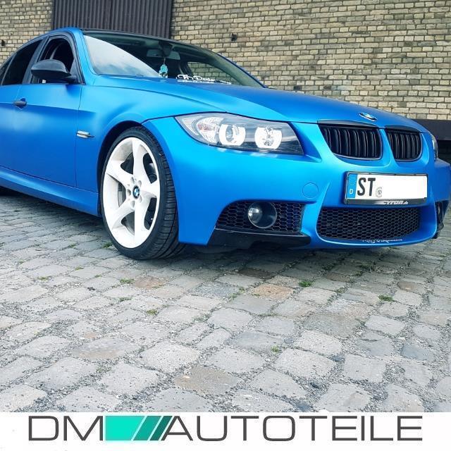 für BMW 3er E90 E91 bj 05-08 passend Stoßstange vorne Schwarz+ Nebel +ABE STVZO