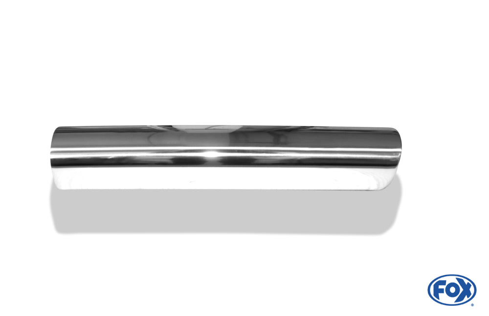 FOX Anschweißendrohr Typ 17 Ø 76 mm / Länge: 400 mm  - rund / eingerollt / 15° abgeschrägt / mit Absorber