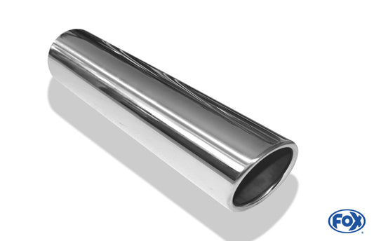 FOX Anschweißendrohr Typ 16 Ø 90 mm / Länge: 400 mm  - rund / eingerollt / 15° abgeschrägt / ohne Absorber
