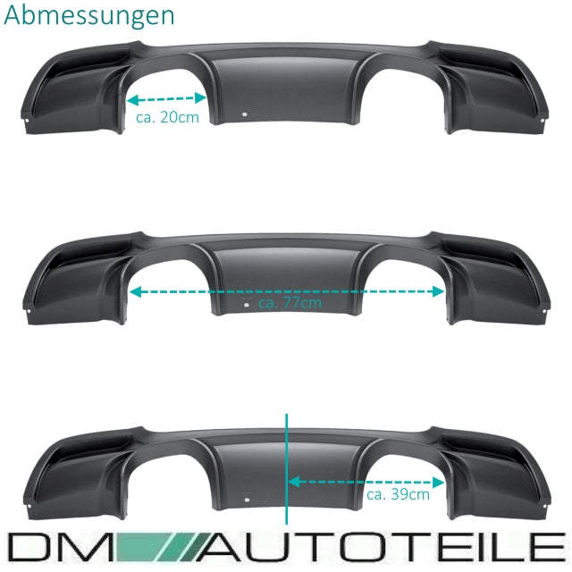 Diffusor hinten 4-Rohr passt für BMW E92 E93 mit M-Paket Stoßstange + CSL M3 AGA
