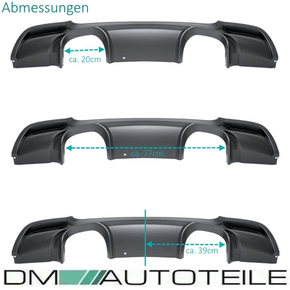 Diffusor hinten 4-Rohr passt für BMW E92 E93 mit M-Paket Stoßstange + CSL M3 AGA