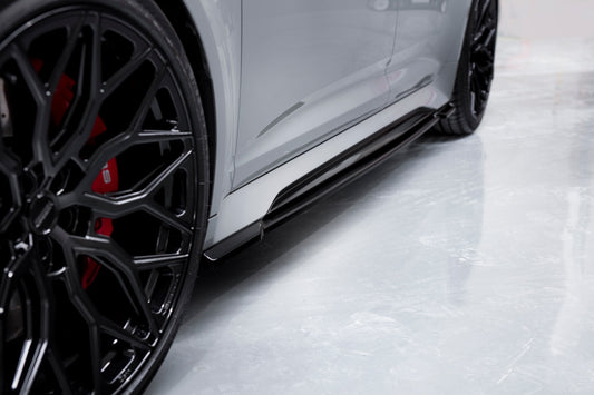 Seitenschweller Ansatz für V.1 für Audi RS6 C8 / RS7 C8 schwarz Hochglanz