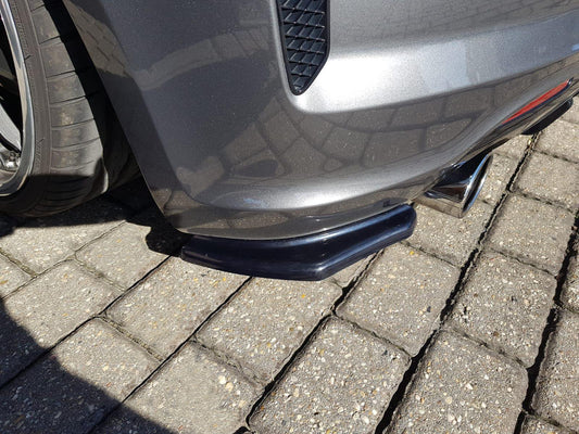 Heck Ansatz Flaps Diffusor für VOLKSWAGEN SCIROCCO MK.3 R FACELIFT schwarz matt