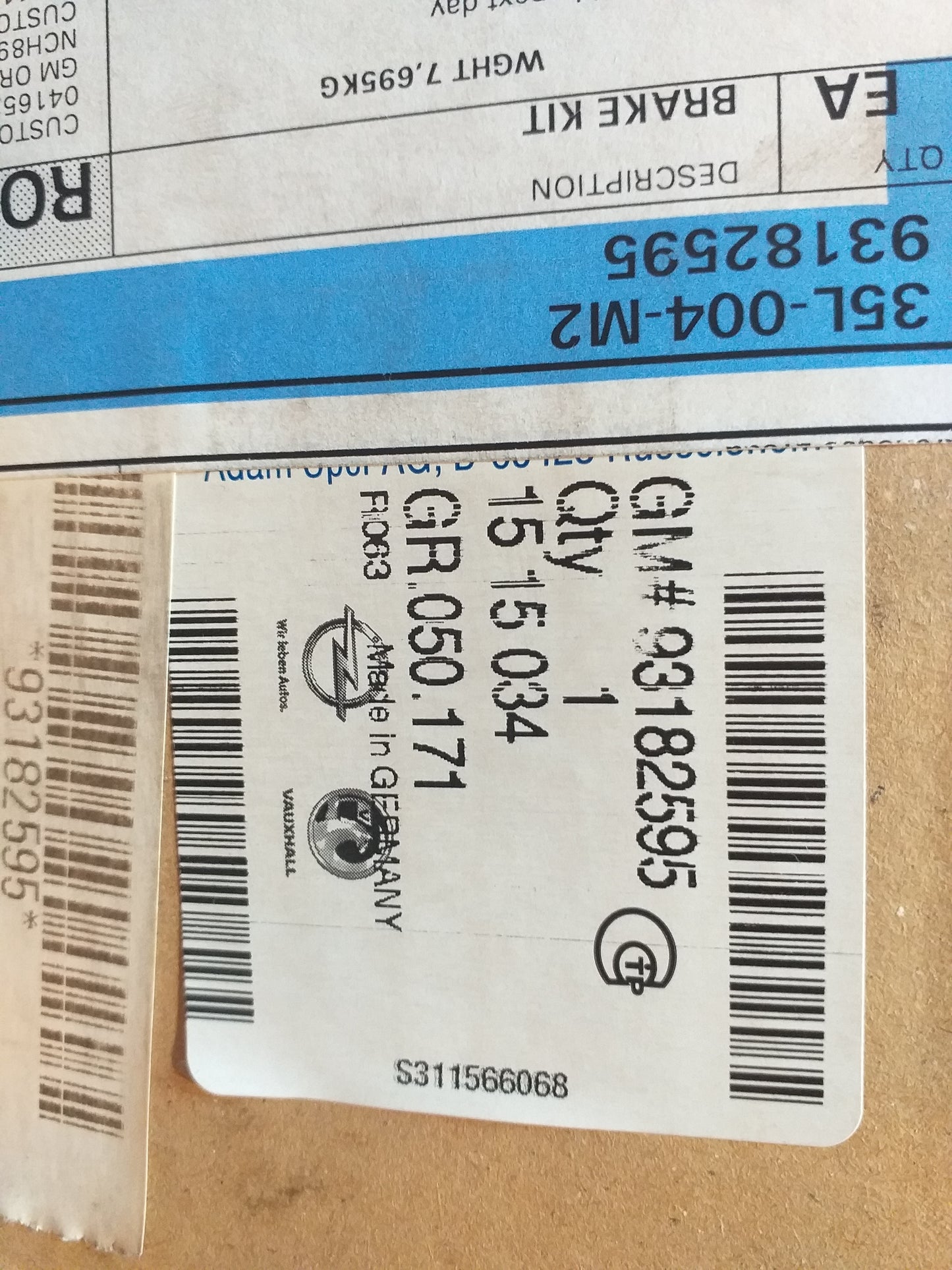 Astra G/H Meriva A Bremsenkit hinten Scheiben und Klötze original GM Opel NEU