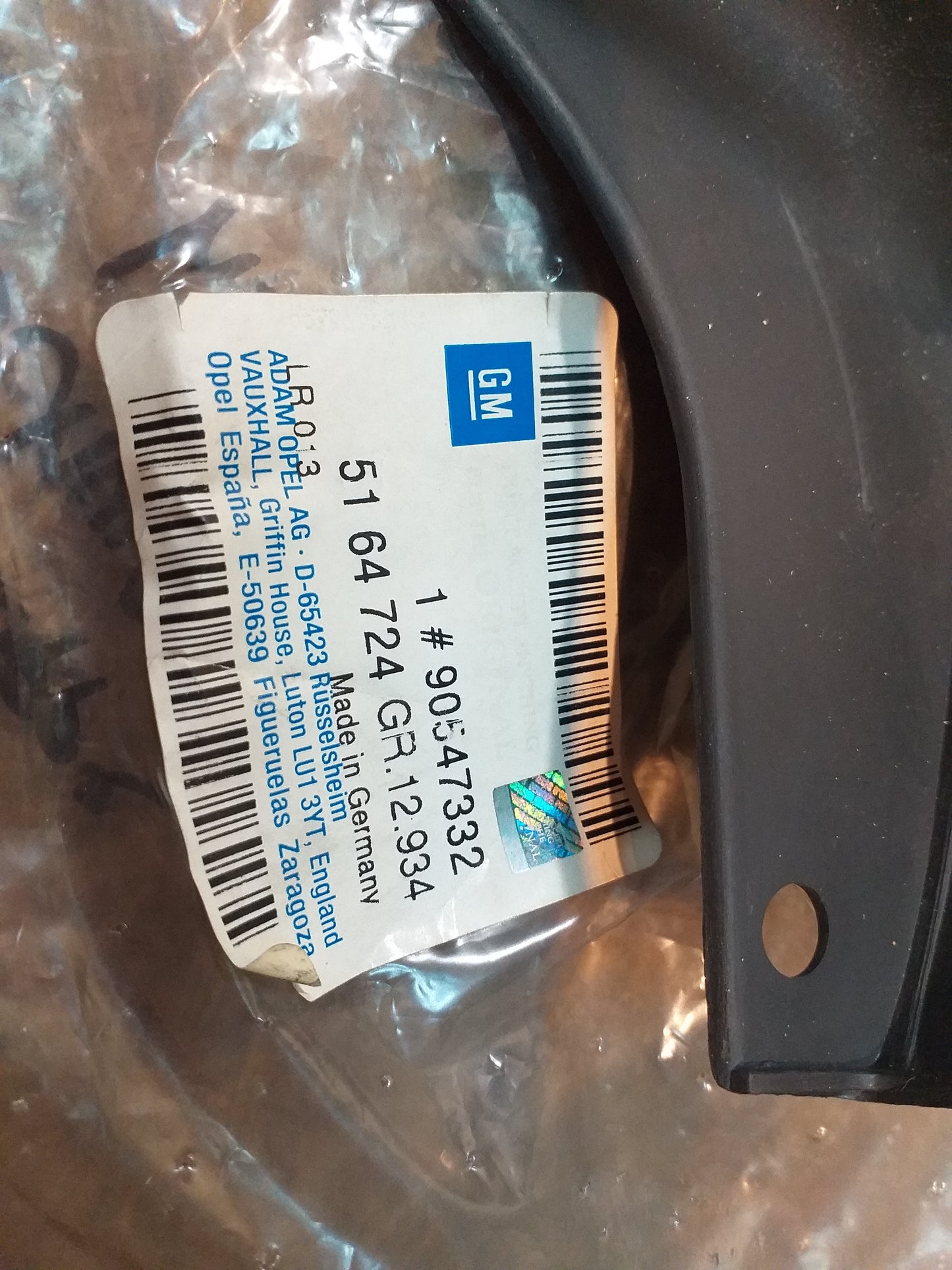 Astra G Blende Klappe an Schweller hinten rechts original GM Opel NEU