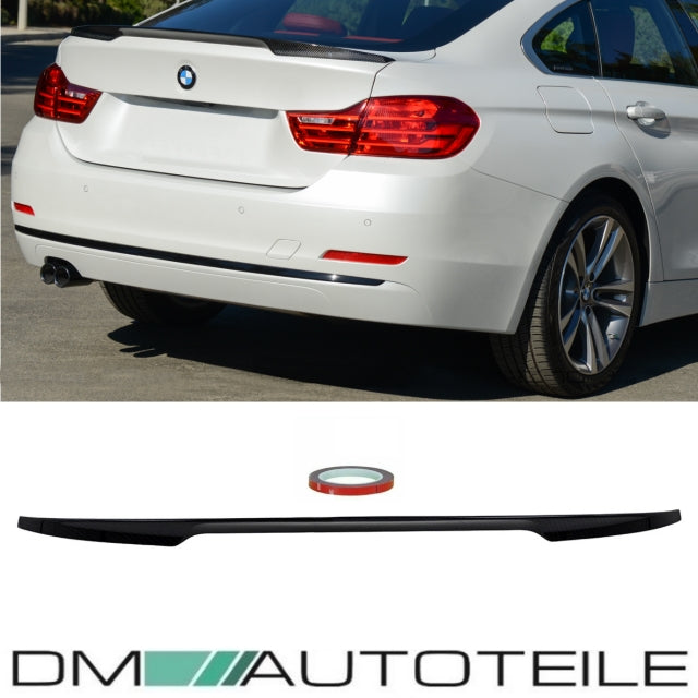 Set BMW 4er F36 Gran Coupe Heckspoiler Hecklippe Sport-Performance Carbon Optik 14>