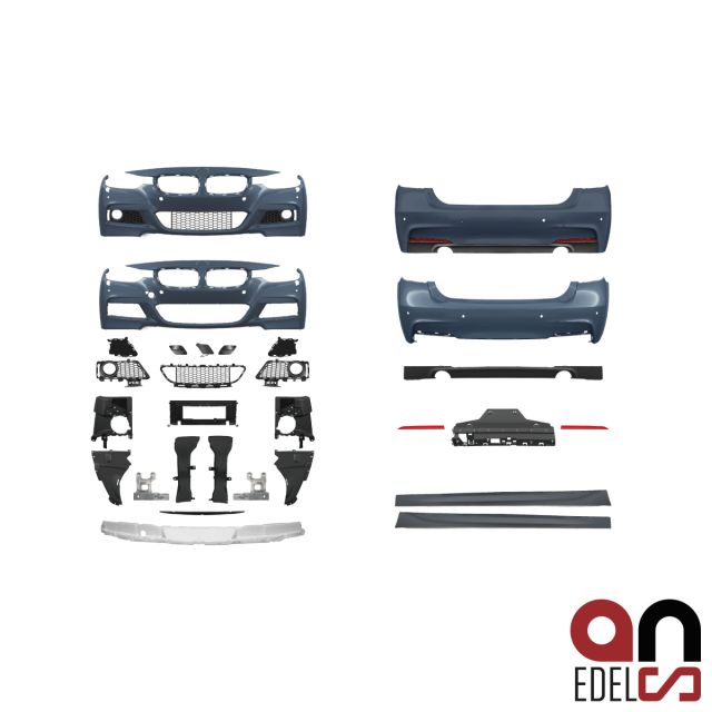 AN Bodykit Sport Stoßstange Front + Seite + Heck passt für BMW 3er F30 M-Paket 335i Duplex+ABE