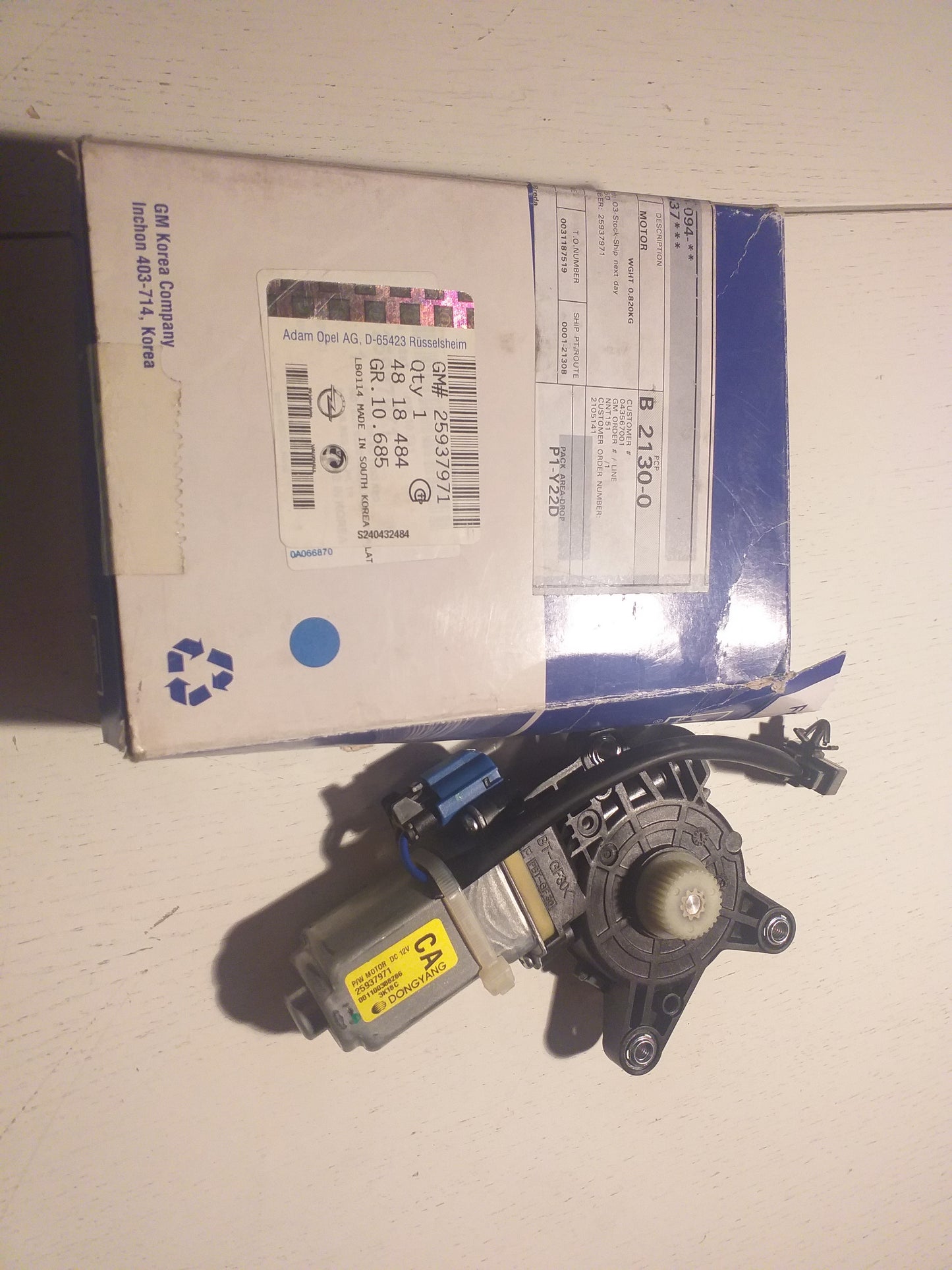 Chevrolet Captiva Bj 2010 elektrischer Fensterhebermotor original GM Opel NEU
