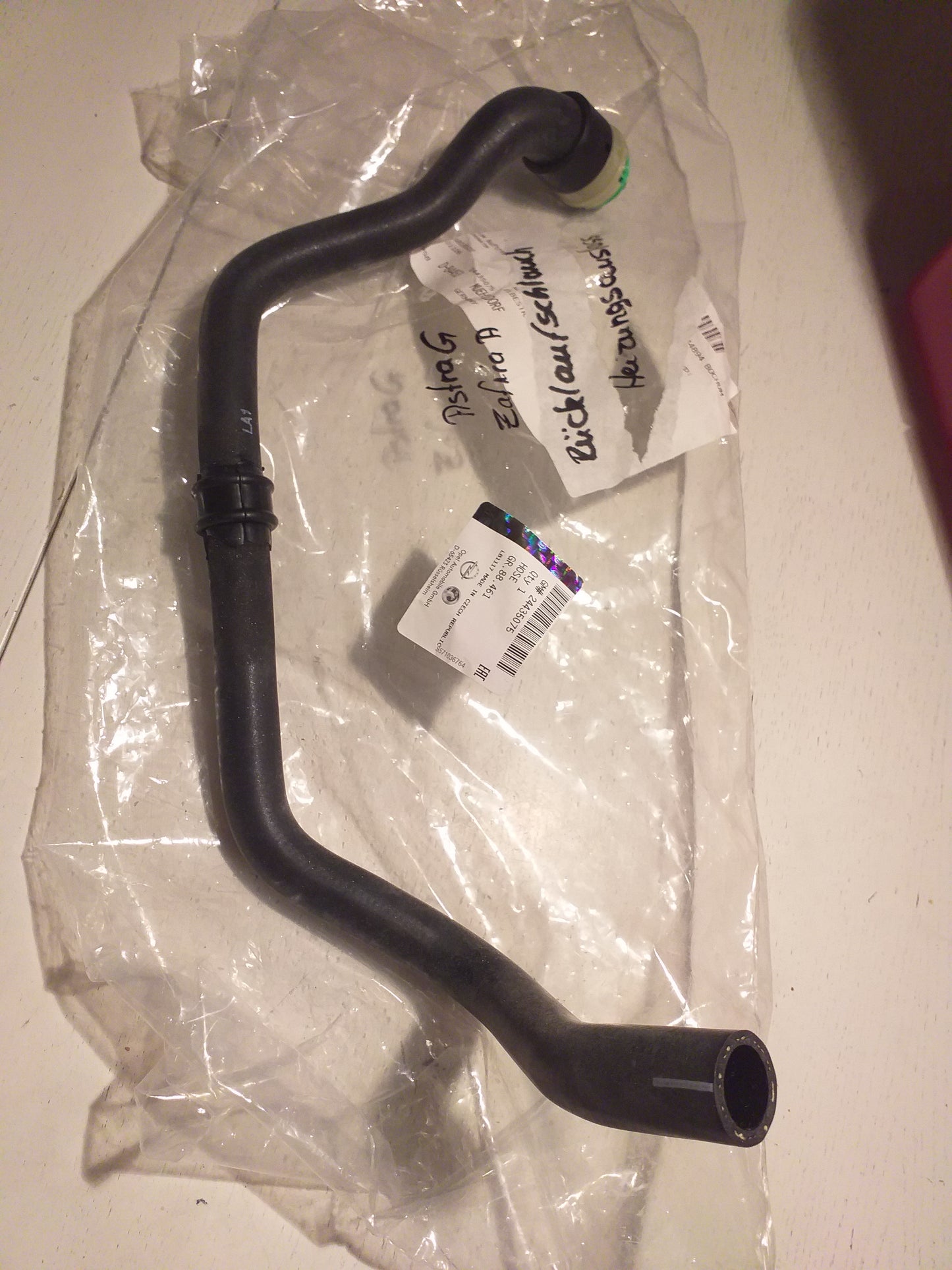 Astra G Zafira A Rücklaufschlauch Heizungsauslass original GM Opel NEU