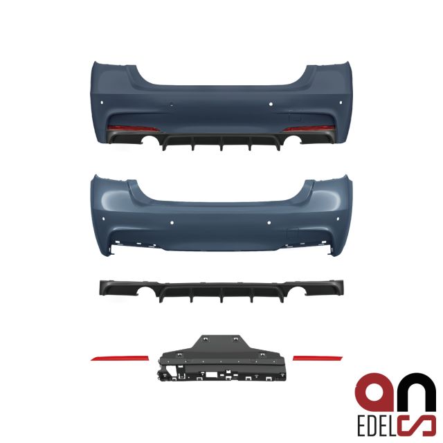 AN 335i Stoßstange Hinten mit/ohne PDC + Diffusor Sport-Performance Duplex passend für BMW 3er F30 auch M