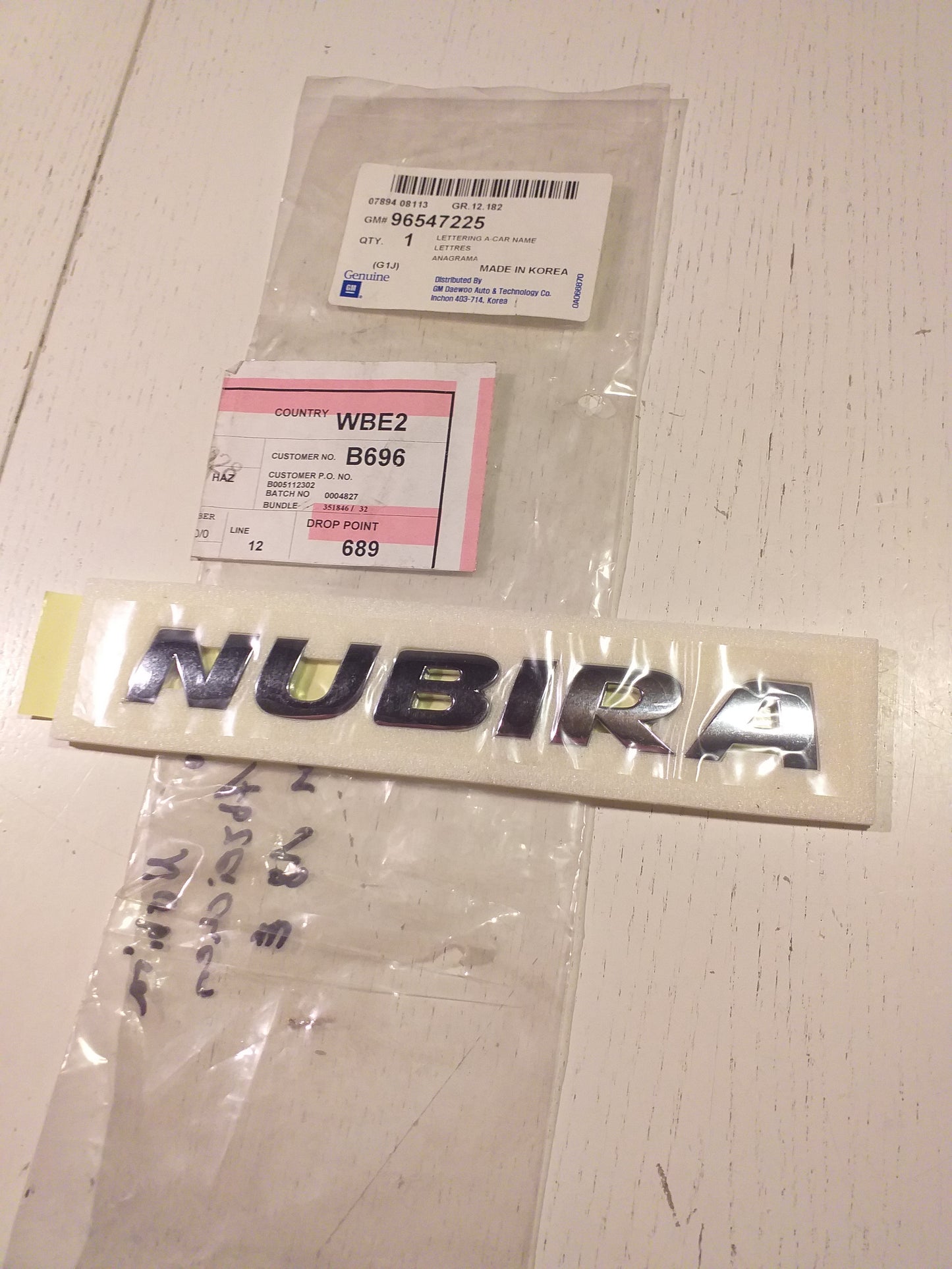Daewoo Nubira Schriftzug Emblem original GM Opel NEU