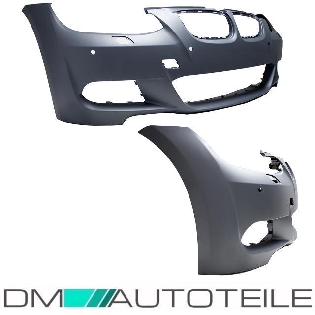 Set Stoßstange Vorne für SRA/PDC grundiert +Nebel Klarglas passt für BMW E92 E93 Serie & M-Paket 06-10