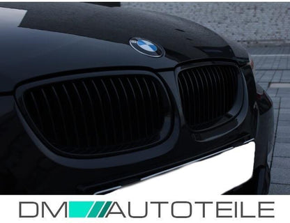 SET Kühlergrill Grill Schwarz Matt passend f. BMW 3er E92 E93 Coupe Cabrio 06-10 auch M-Paket