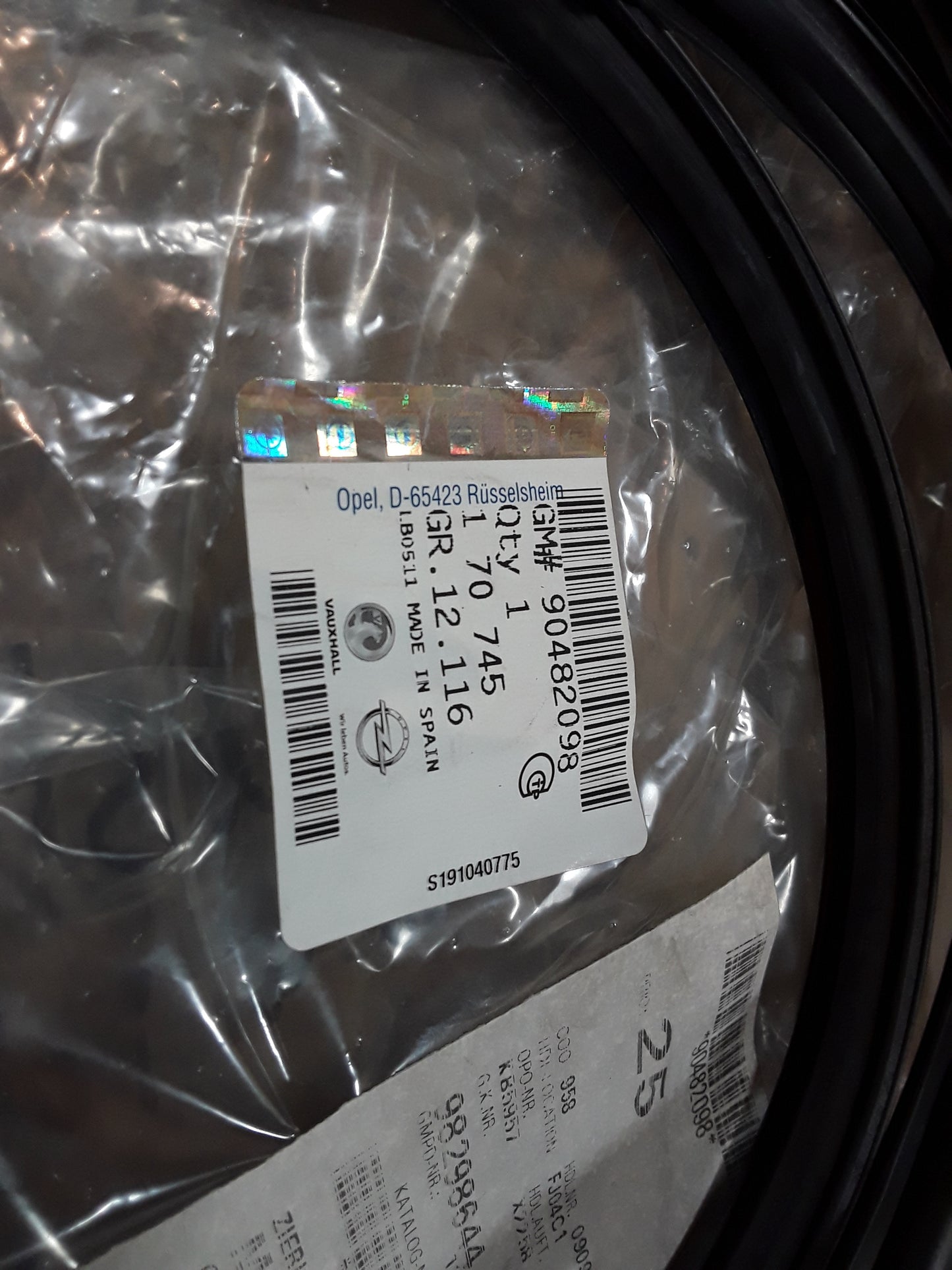 Corsa B Zierleiste Gummiabdichtung Heckklappe original GM Opel NEU