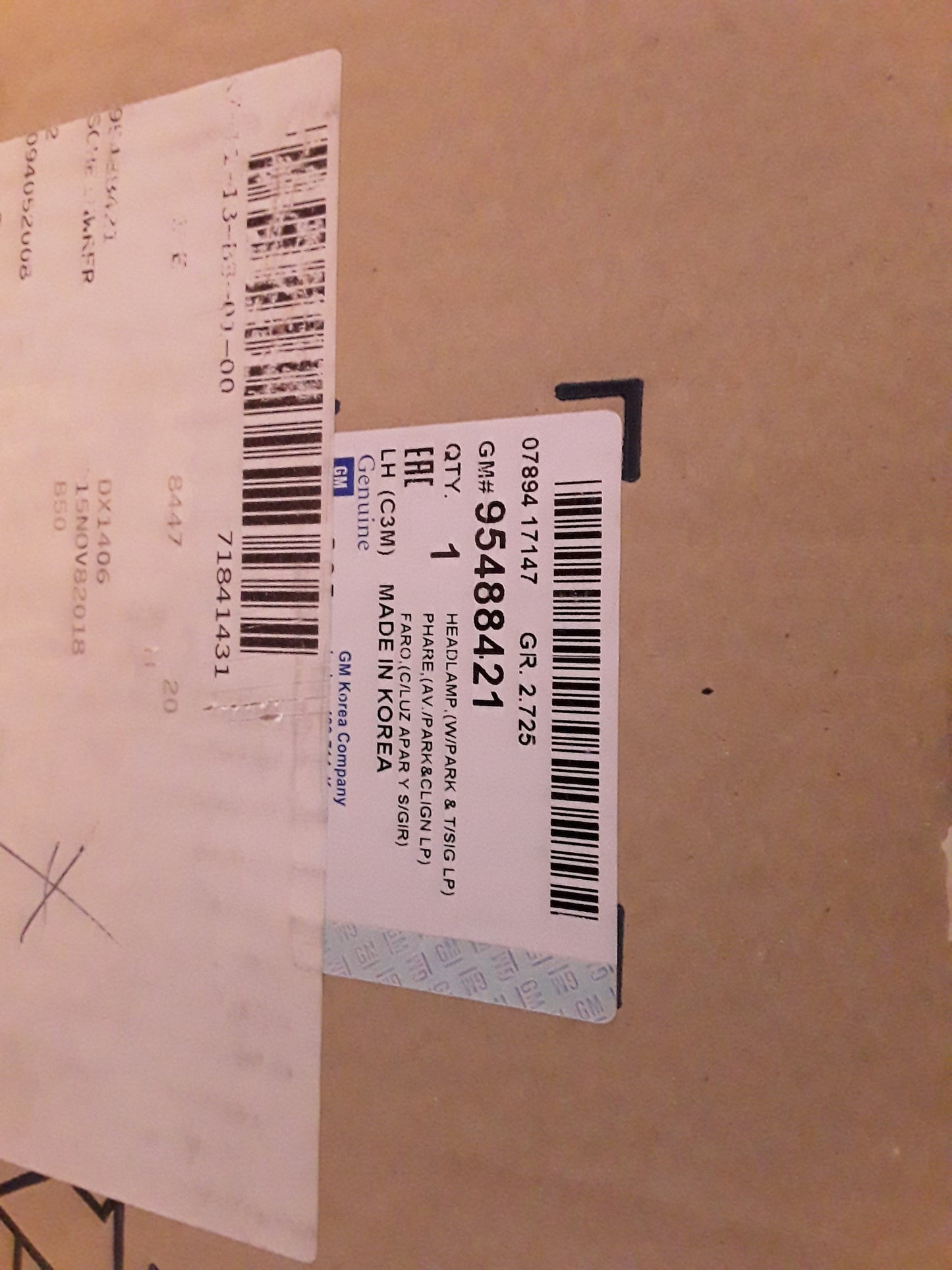 Chevrolet Spark Scheinwerfer links original GM NEU
