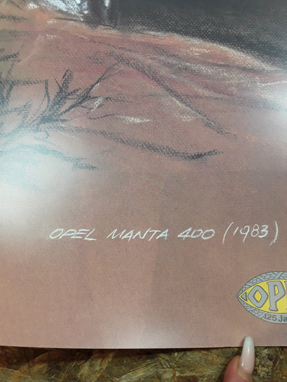 Opel Manta 400 1983 Poster original Opel NEU