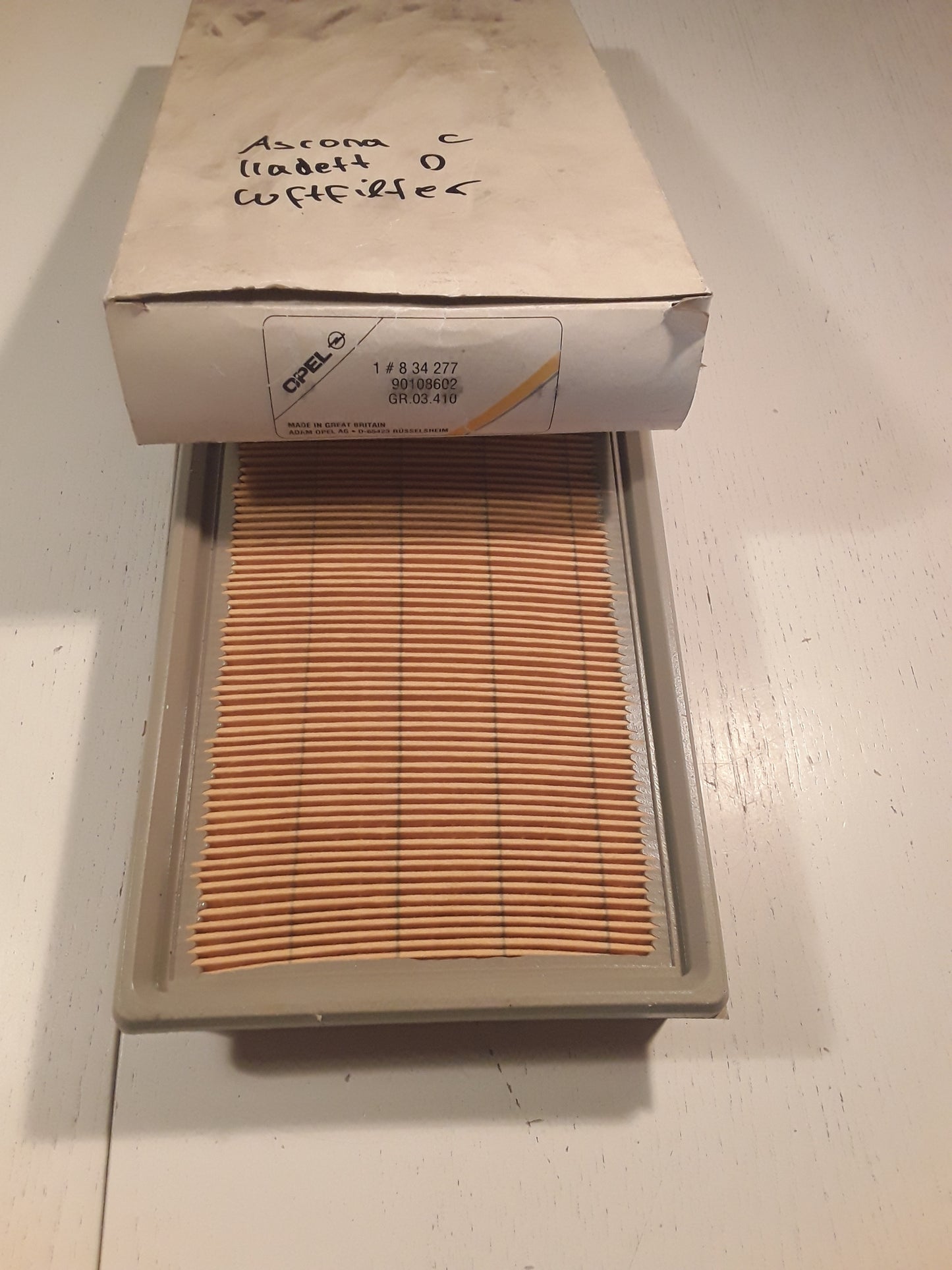 Ascona C Kadett D Luftfilter original GM Opel NEU