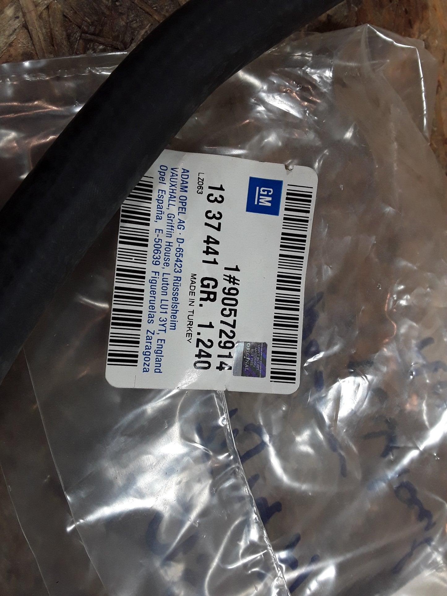 Corsa B Tigra A Schlauch Wasserrücklauf Ausgleichsbehälter original GM Opel NEU