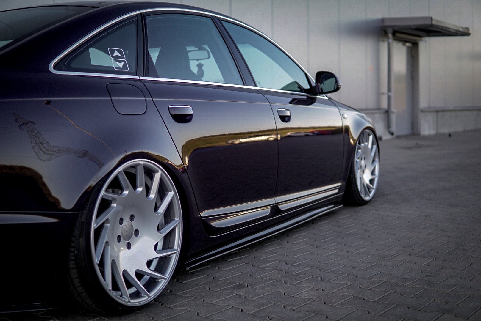 Seitenschweller Ansatz für AUDI A6 C6 S-LINE (vor Facelift/FACELIFT) Carbon Look