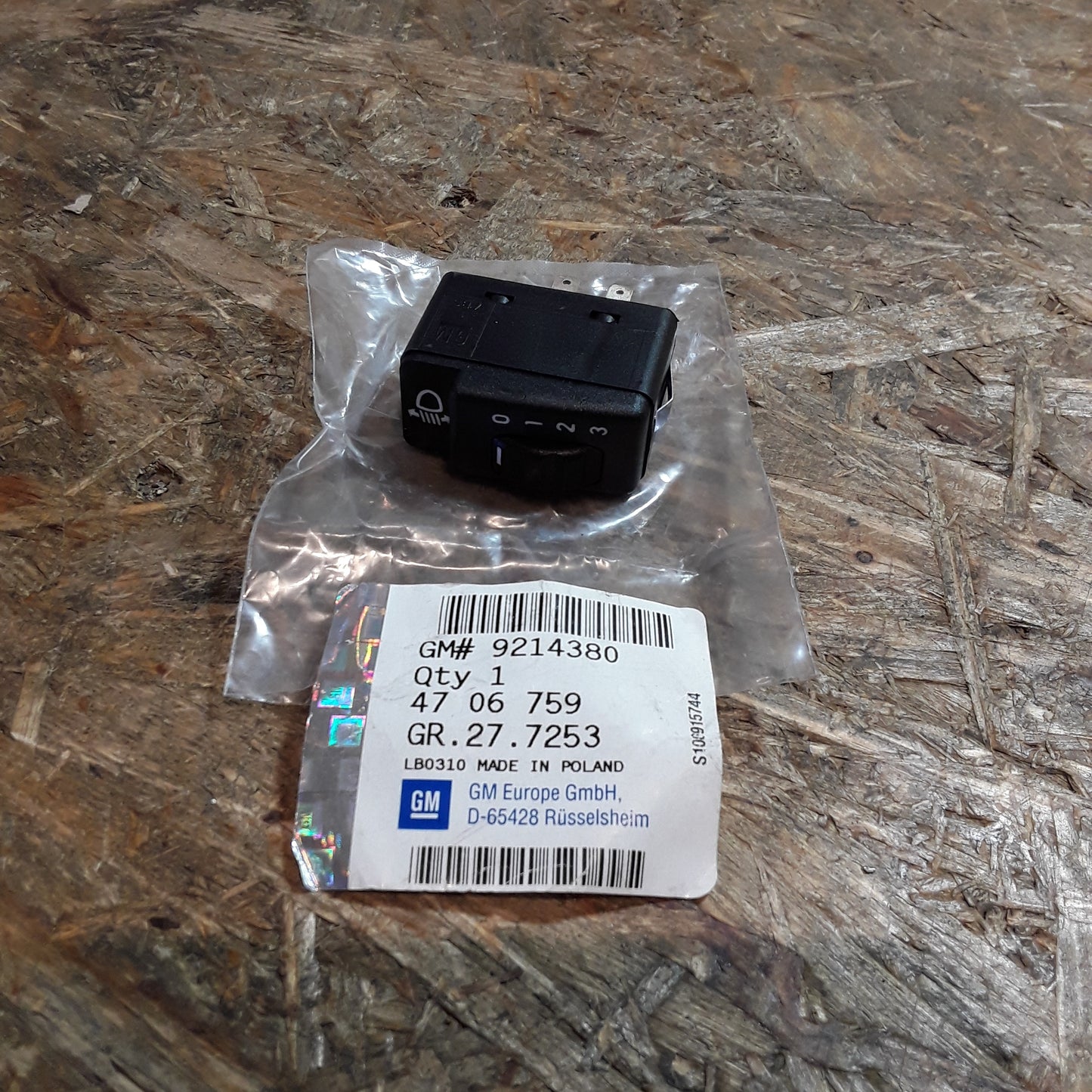 Agila A Corsa B Astra F Schalter Leuchtweitenregulierung original GM Opel NEU