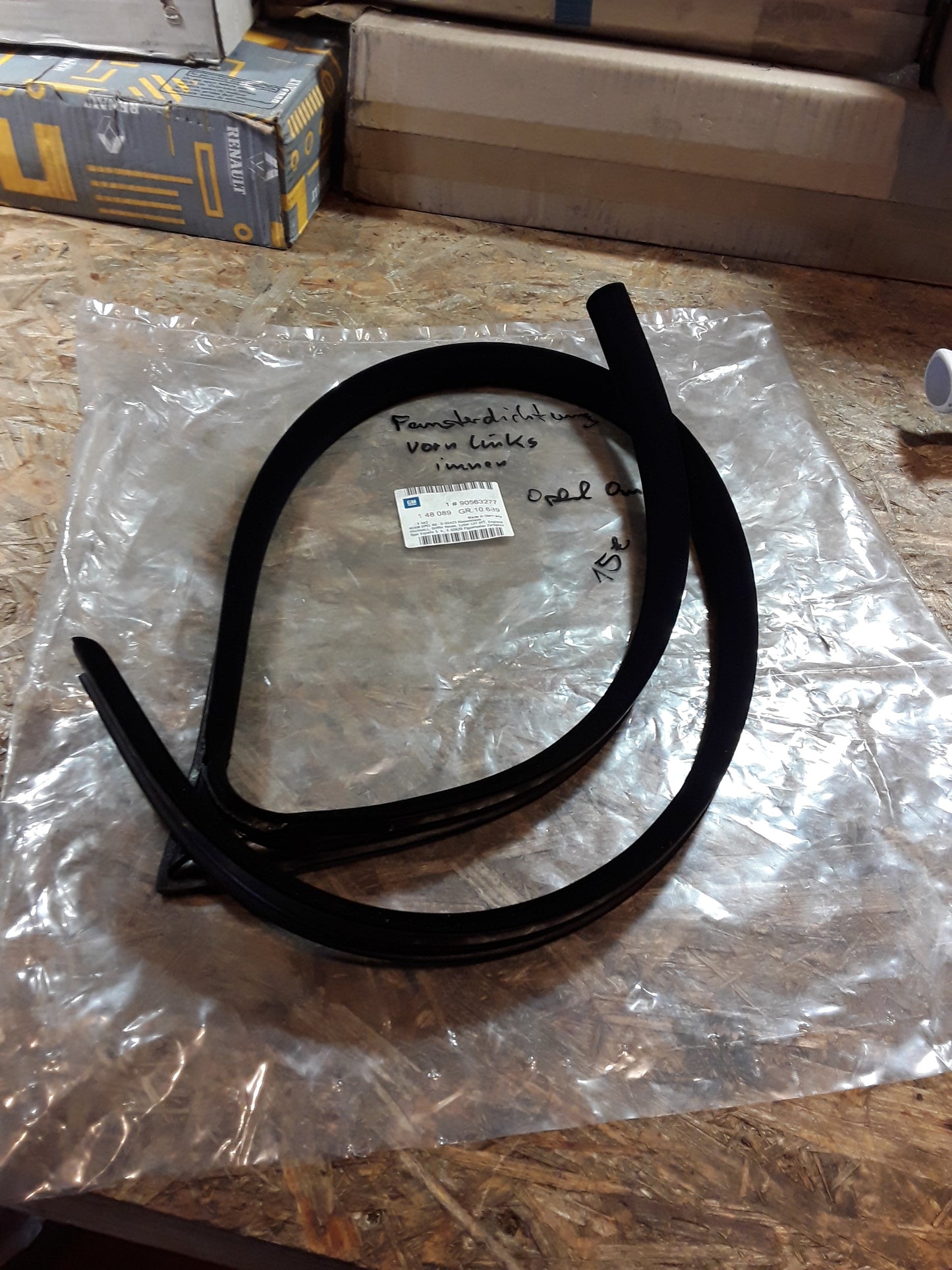 Omega B Fensterdichtung vorne links innen original GM Opel NEU