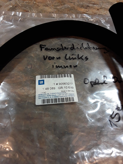 Omega B Fensterdichtung vorne links innen original GM Opel NEU