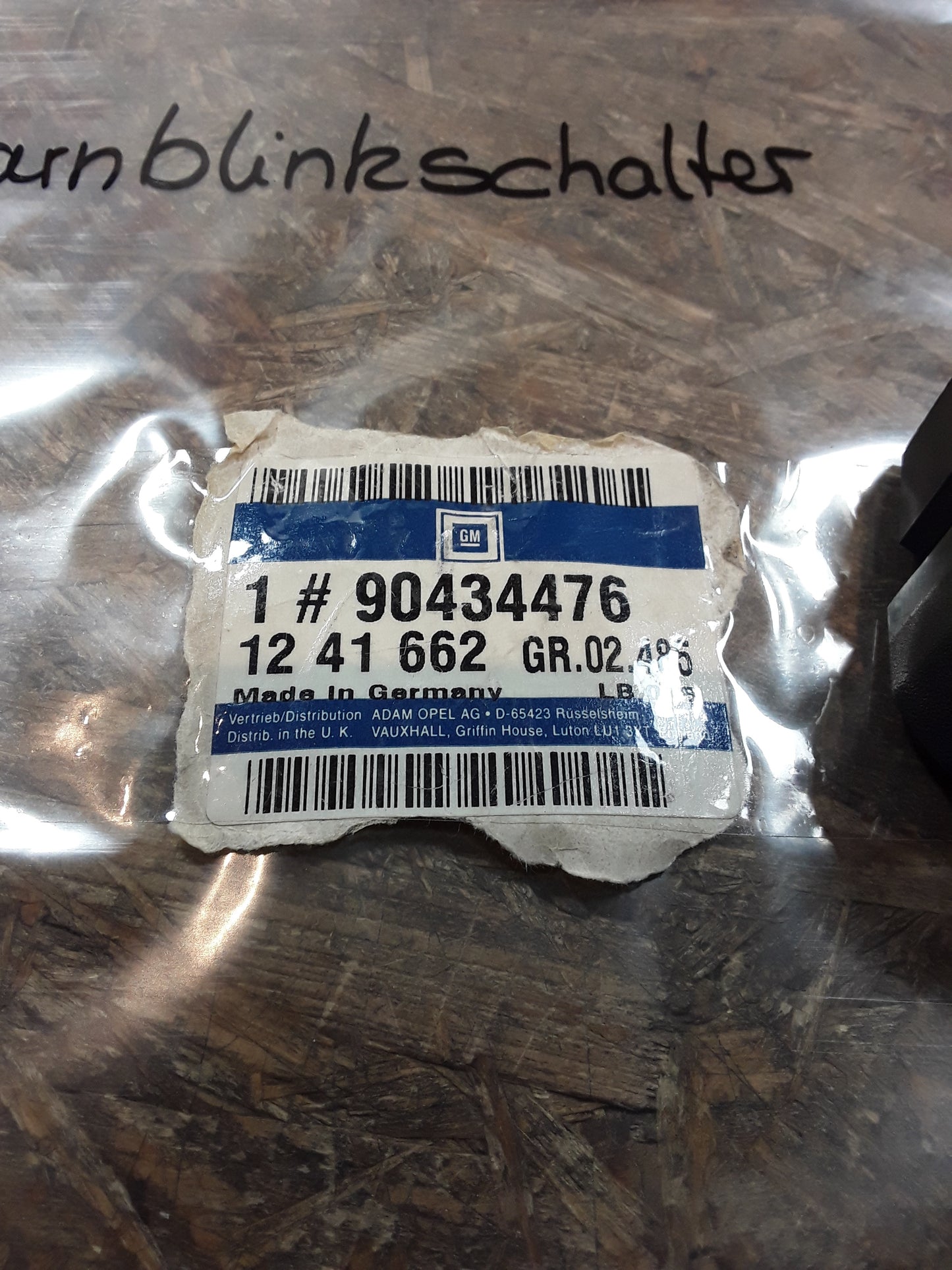 Astra F Warnblinkerschalter original GM Opel NEU
