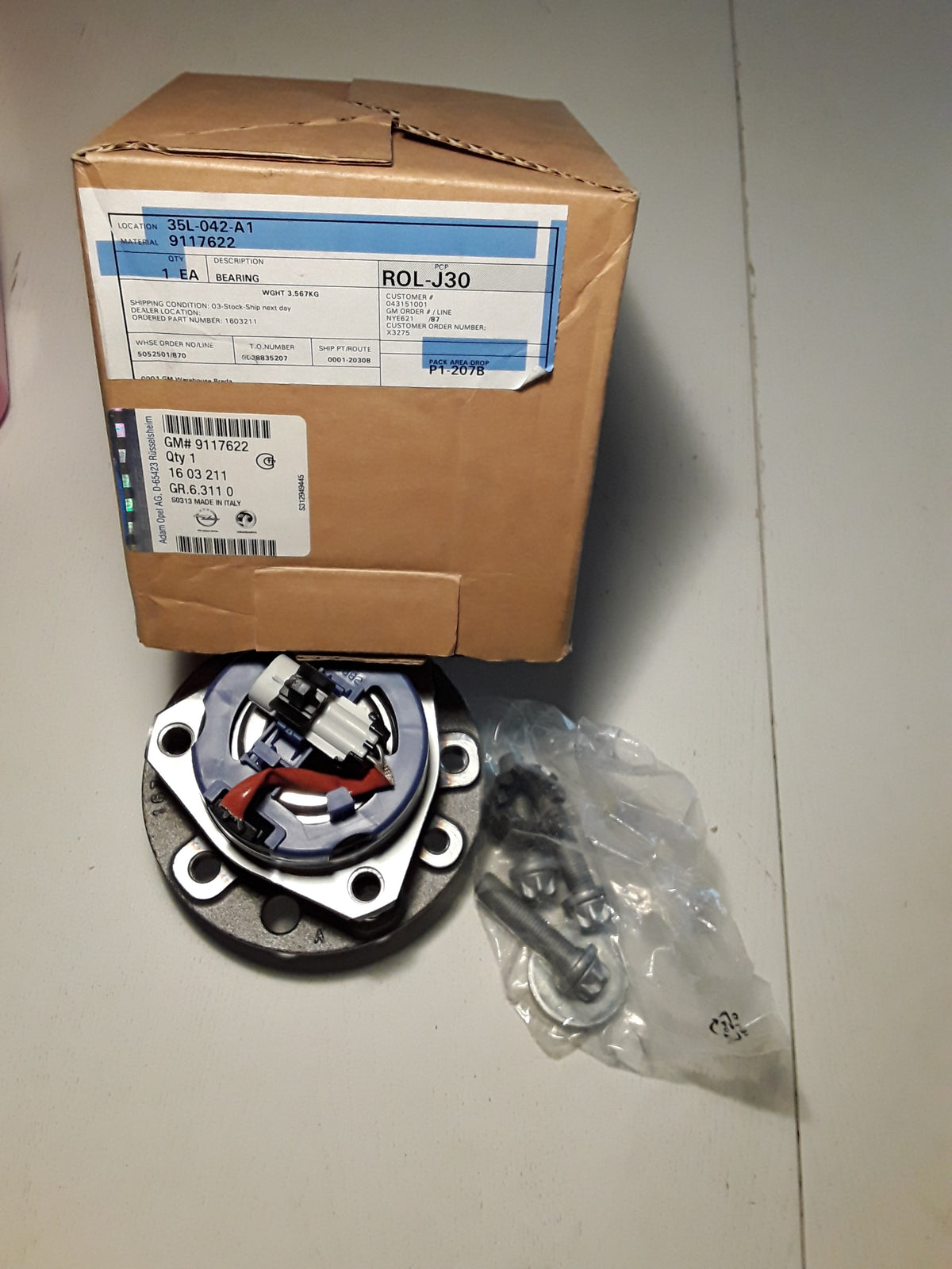 Astra G Zafira A Radnabe Vorderachse Radlager mit ABS original GM Opel NEU
