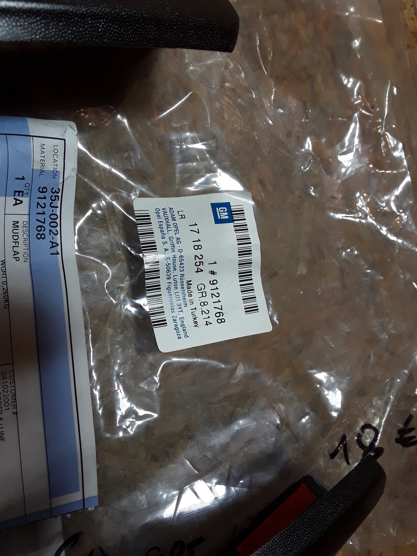 Corsa C Schmutzfänger vorne original GM Opel NEU
