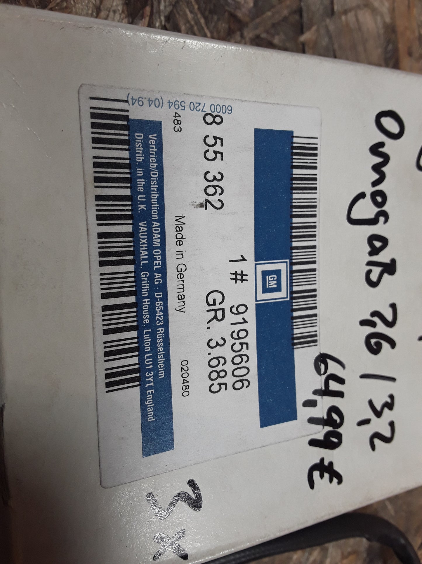 Agila A 1,2 Omega B 2,6/3,2 Lambdasonde original GM Opel NEU