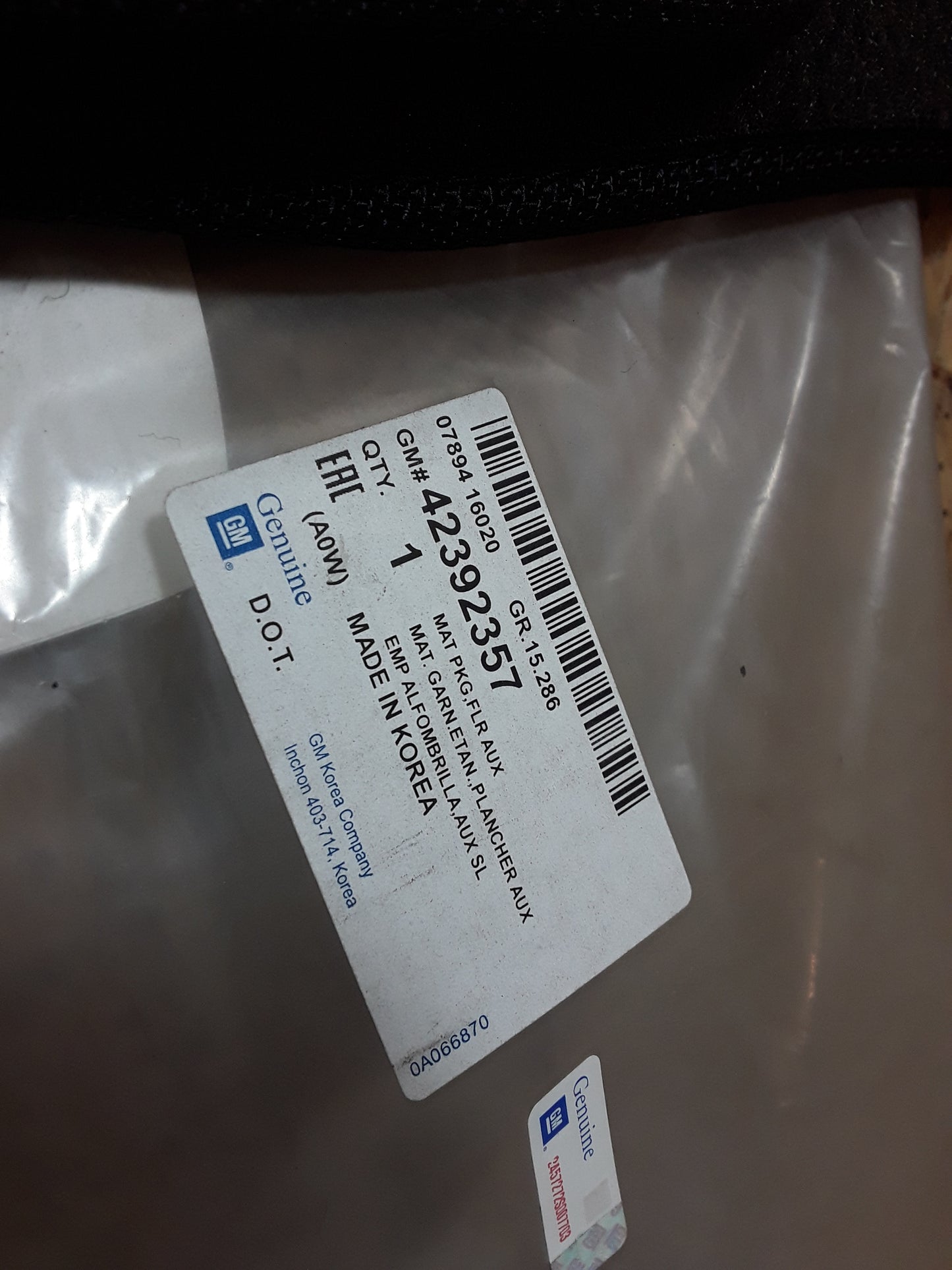 Karl Fußmattensatz schwarz original GM Opel NEU